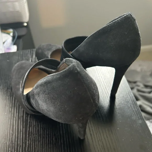 Jessica Simpson Black Mary Jane Heels Size 7.5 Ankle Strap Pumps - Picture 5 of 6